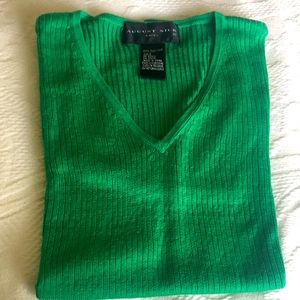 AUGUST SILK KNITS NWOT SMALL SIZE GREEN SHIRT